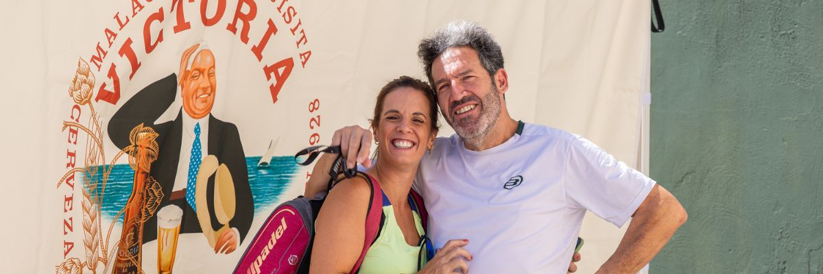 Dos jugadores del Cervezas Victoria Padel Tour